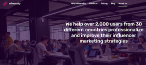 Influencity- an influencer marketing platform with over 4M profiles!